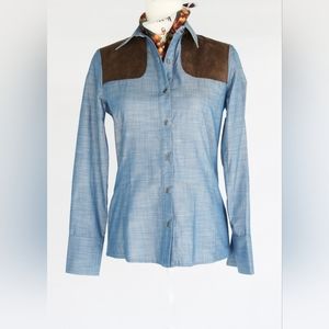 McKenna Quinn Piper Shooting Shirt - Chambray - Small, Size 6